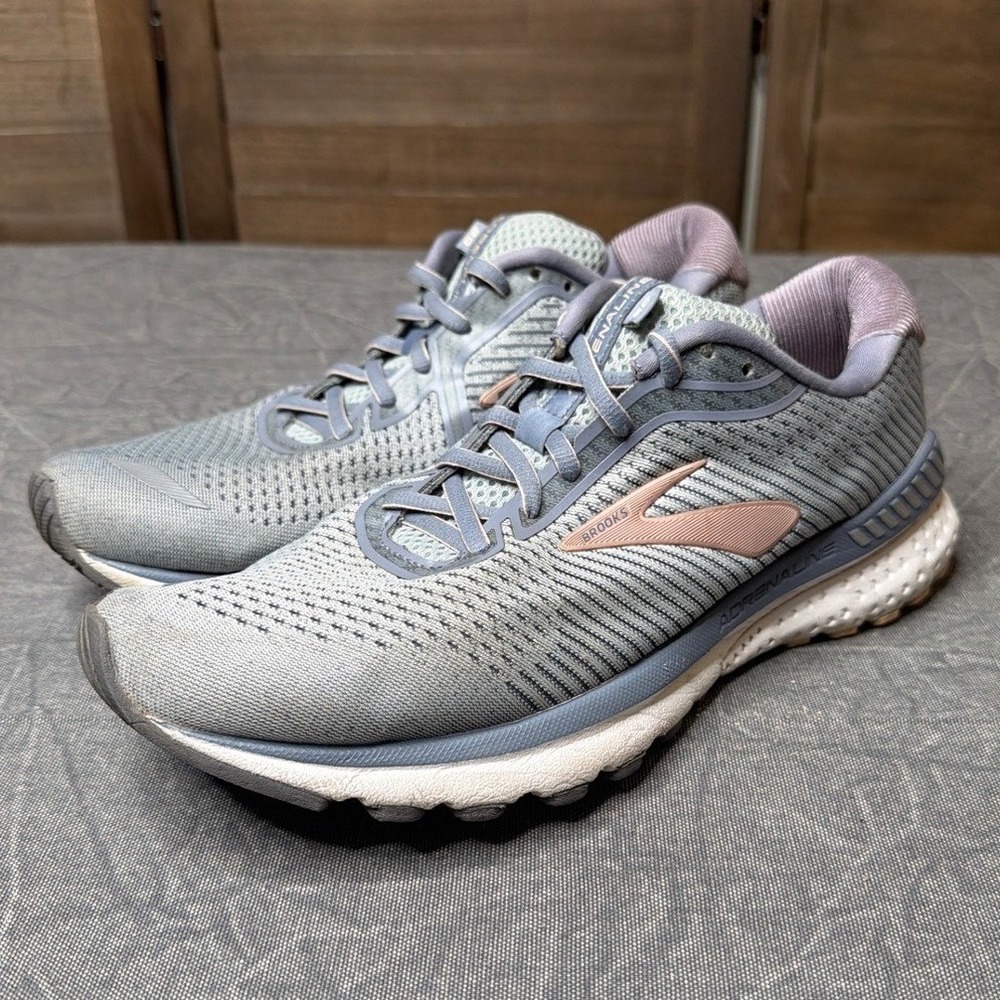 Brooks Running Shoes Womens 10 Adrenaline GTS 20 Grey Rose Gold 1202961B073